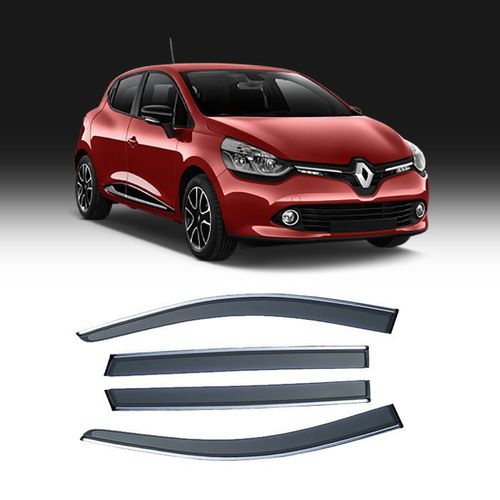 Déflecteurs d'Air avec Chrome (Bulles) - Renault Clio 4 (2012-2020) - 4 Pièces