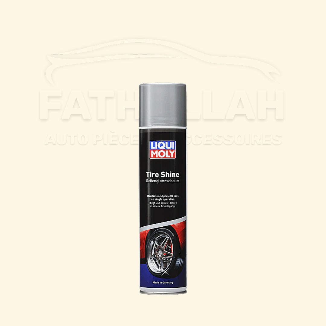 Aérosol de mousse brillante pour pneus LIQUI MOLY Tire Shine 400 ml référence 23021 nettoyage pneu