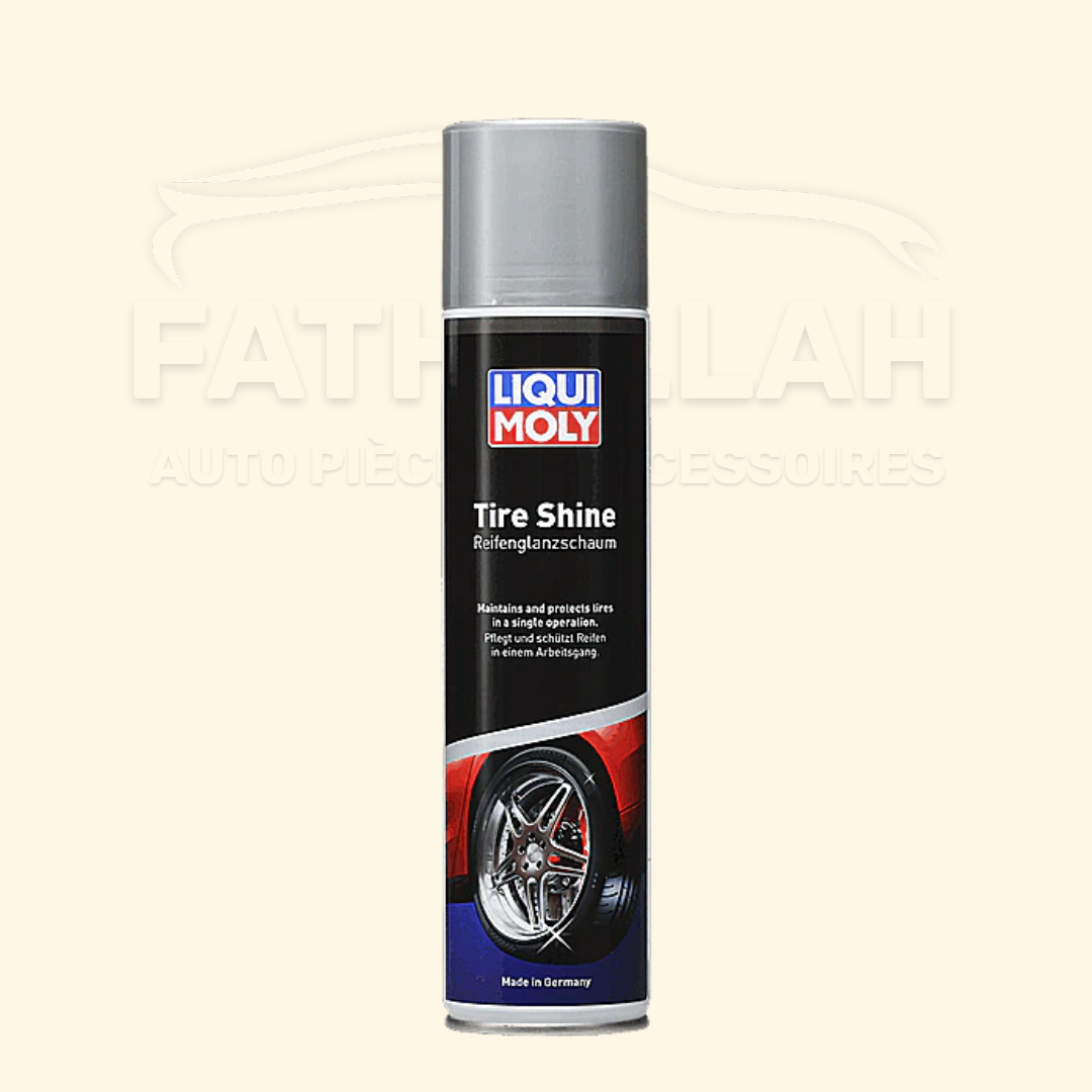 Aérosol de mousse brillante pour pneus LIQUI MOLY Tire Shine 400 ml référence 23021 nettoyage pneu