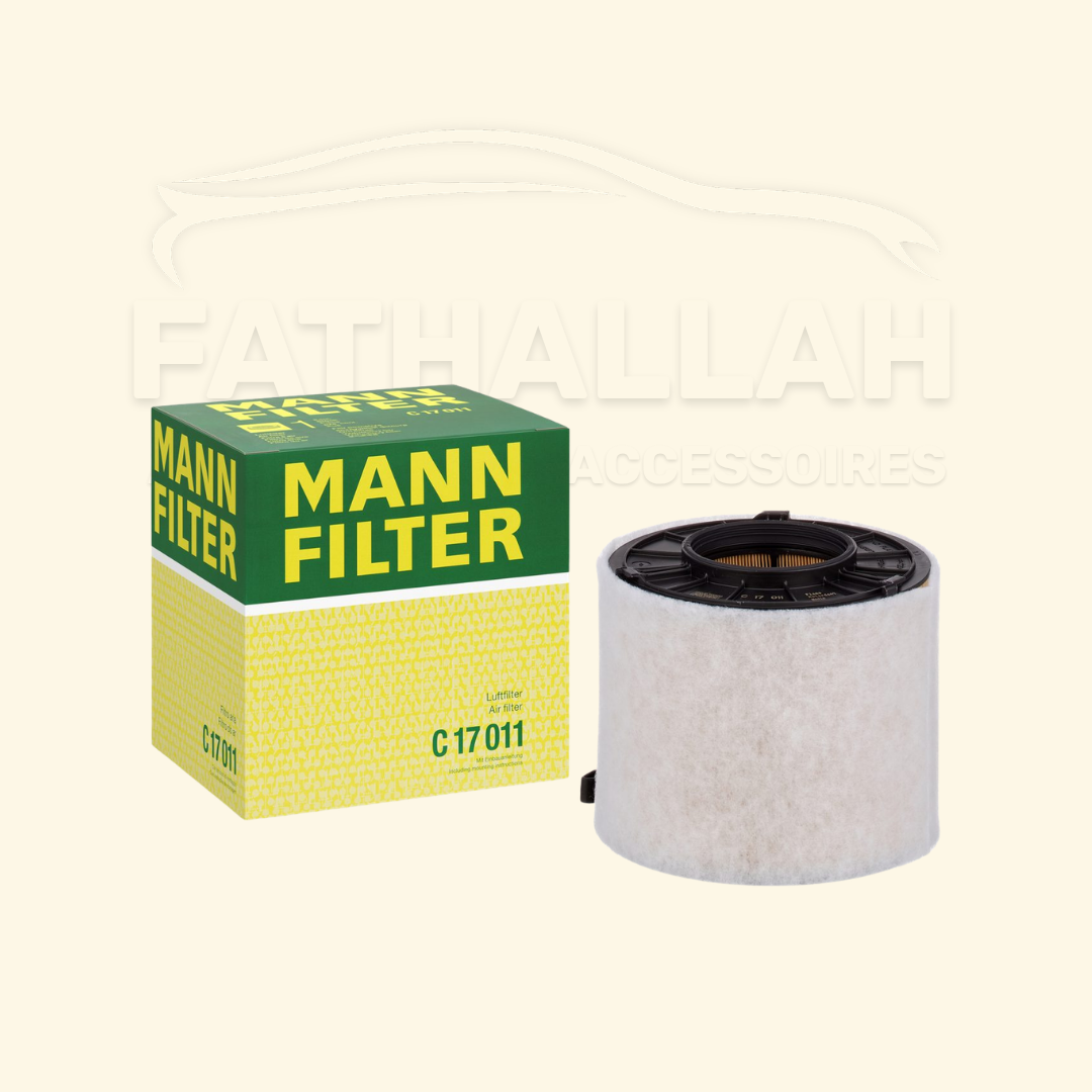Filtre à air cylindrique MANN-FILTER C 17 011 avec sa boîte d'origine pour moteurs Audi chez Fathallah Auto Maroc.