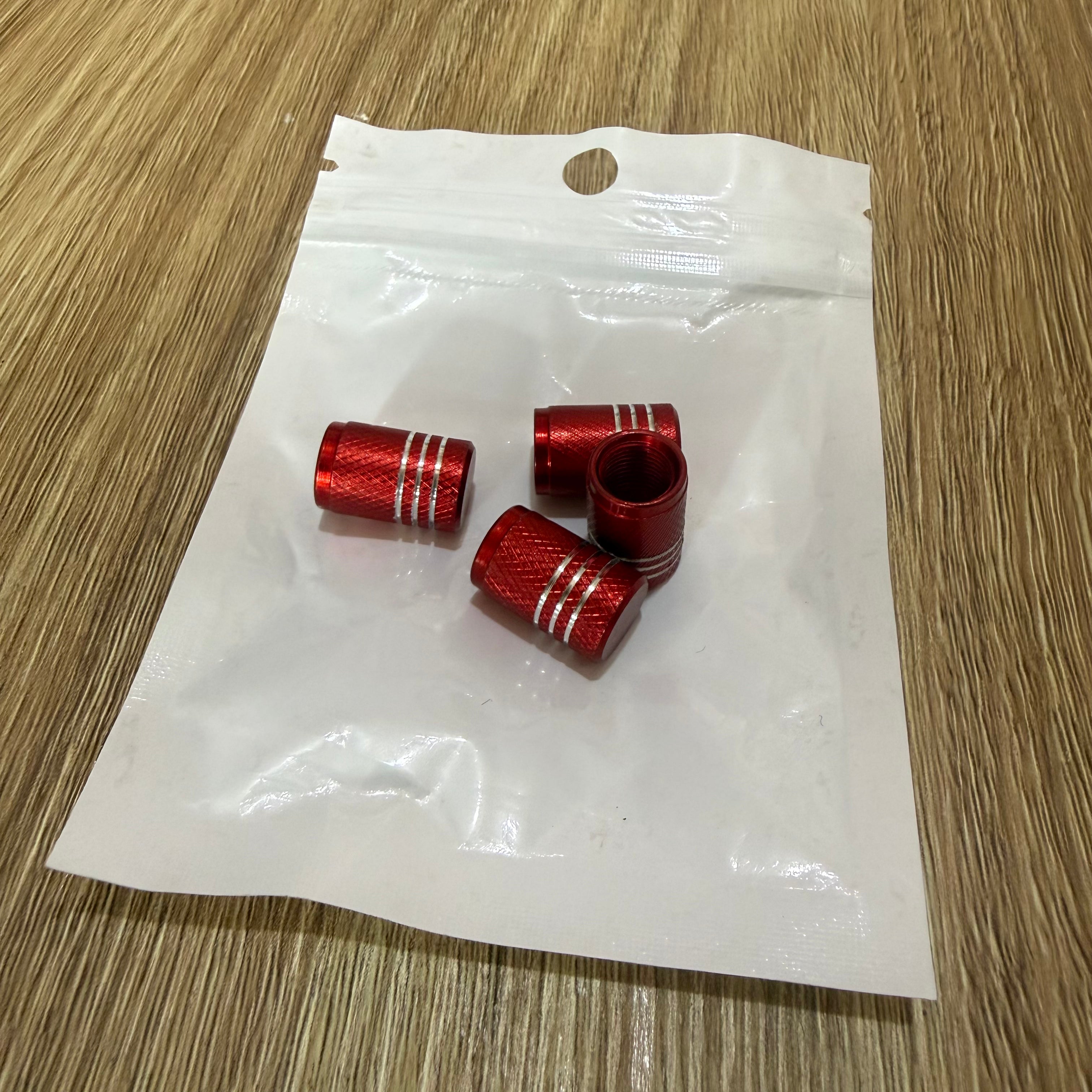 Bouchons de valve pneu voiture aluminium rouge protection tuning Maroc