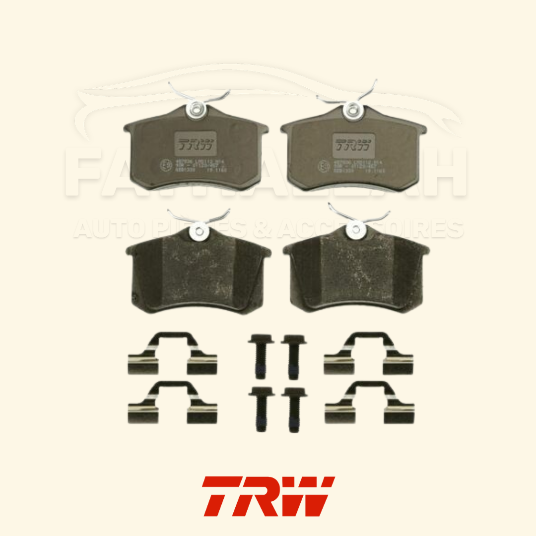 Jeu de Plaquettes de Frein Arrière TRW GDB1330 - Audi, Seat, SKODA, Volkswagen 1995-2022 (A1, A3, A4, Ibiza, Leon, Fabia, Octavia, Caddy, Golf, Jetta, Passat, Polo)