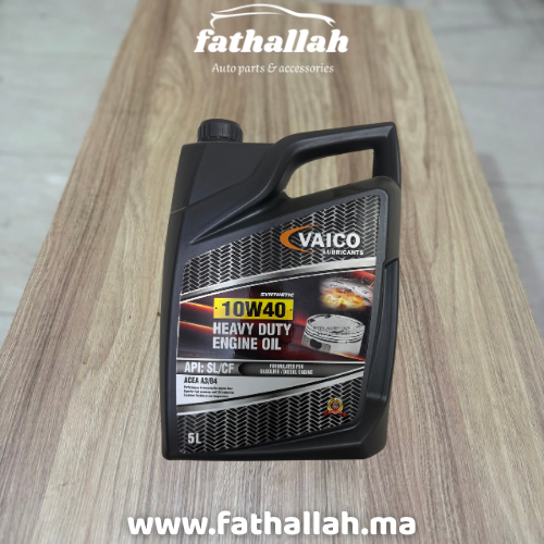 Bidon 5L huile moteur VAICO 10W-40 Heavy Duty qualité allemande Maroc
