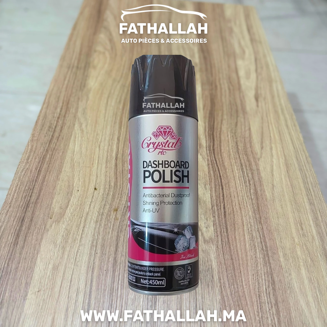 Spray Nettoyant & Brillant Tableau de Bord Crystal - Anti-UV & Parfumé (450ml)
