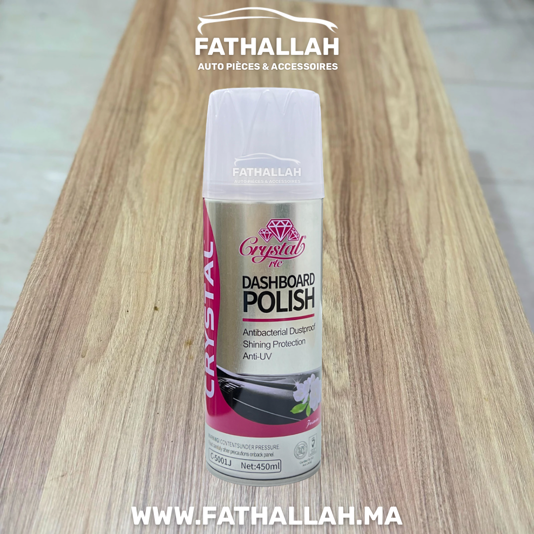 Spray Nettoyant & Brillant Tableau de Bord Crystal - Anti-UV & Parfumé (450ml)