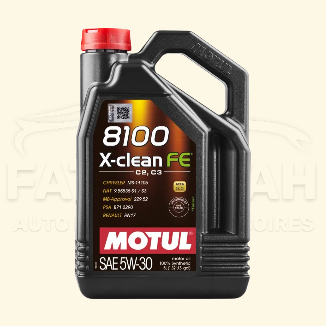 Huile Moteur Motul 8100 X-clean FE 5W-30 - 100% Synthétique (5 Litres)
