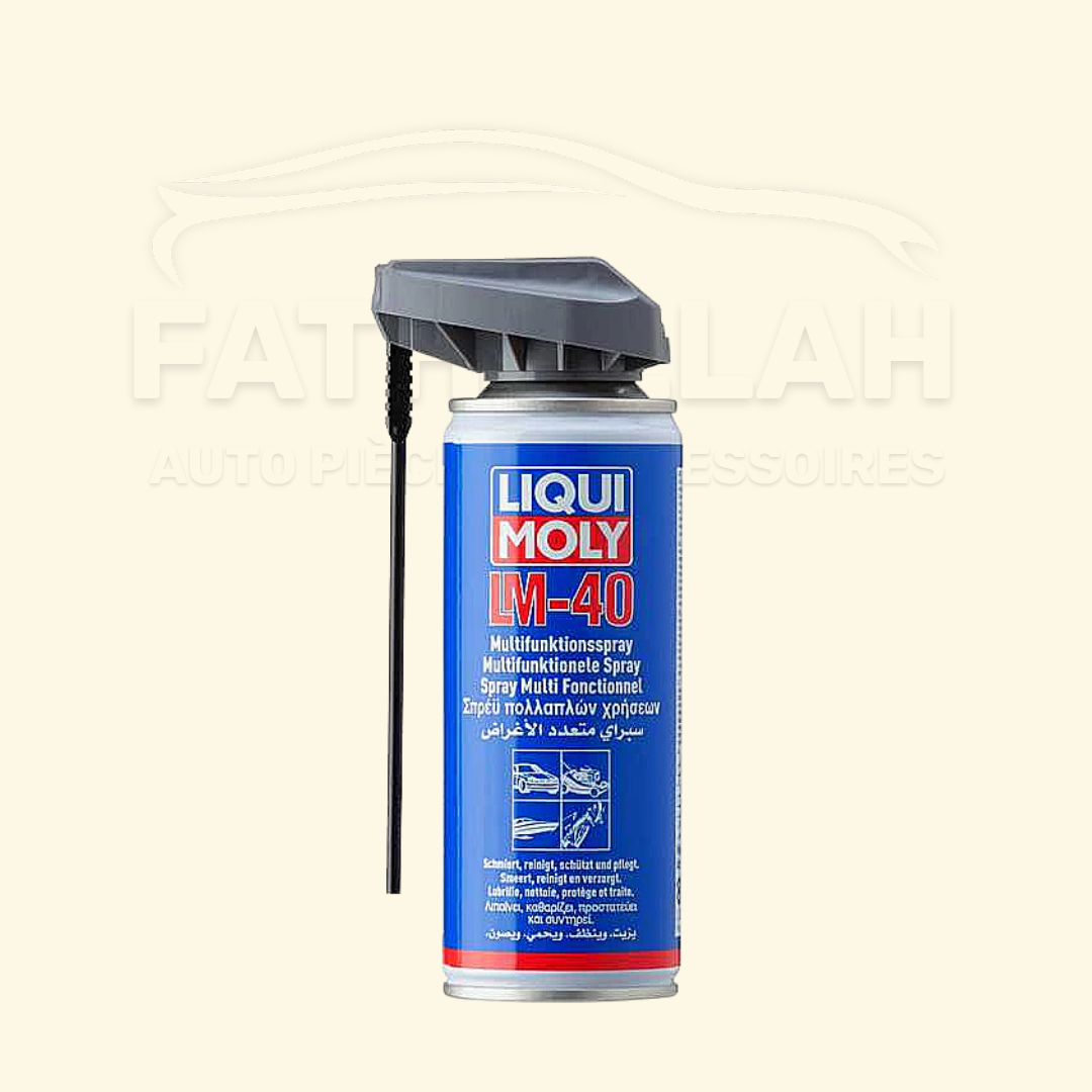 Aérosol spray multifonction 5 en 1 lubrifiant dégrippant LM 40 LIQUI MOLY 200 ml référence 8946