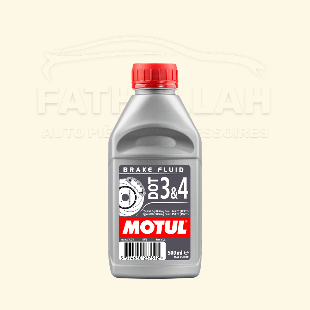 Bidon de liquide de frein synthétique MOTUL DOT 3 & 4 500ml pour véhicules VAG