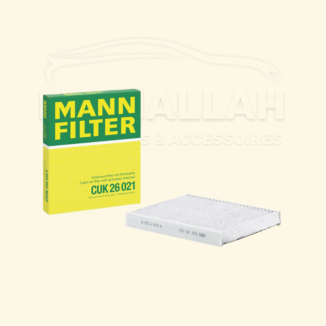 Filtre d'habitacle à charbon actif MANN-FILTER CUK 26 021 OEM 2Q0819669 pour VW Polo VI Seat Ibiza V Audi A1 Skoda
