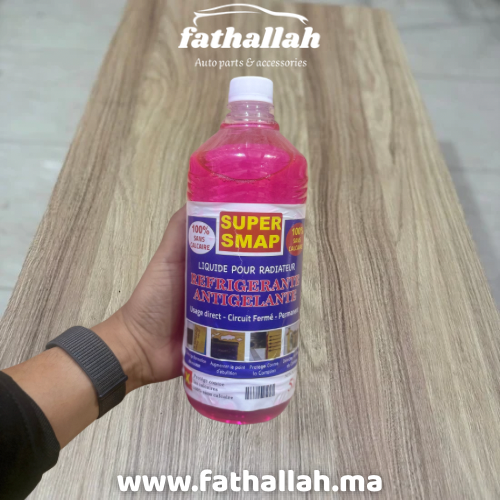 Bidon 1L liquide de refroidissement Super Smap antigel anticorrosion radiateur voiture Maroc