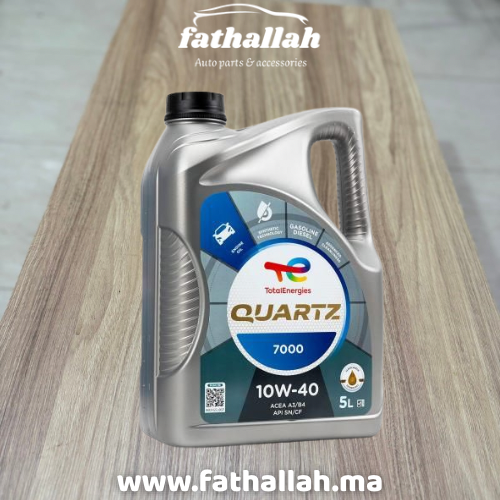 Bidon 5L huile moteur TotalEnergies Quartz 7000 10W-40 synthétique PSA Renault Maroc