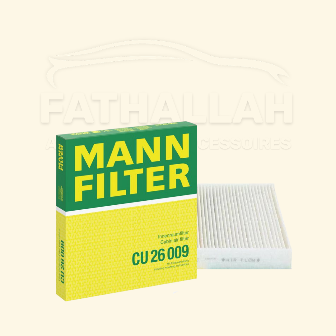 Filtre d'Habitacle Mann-Filter CU 26 009 - Air Pur et Confort Optimal