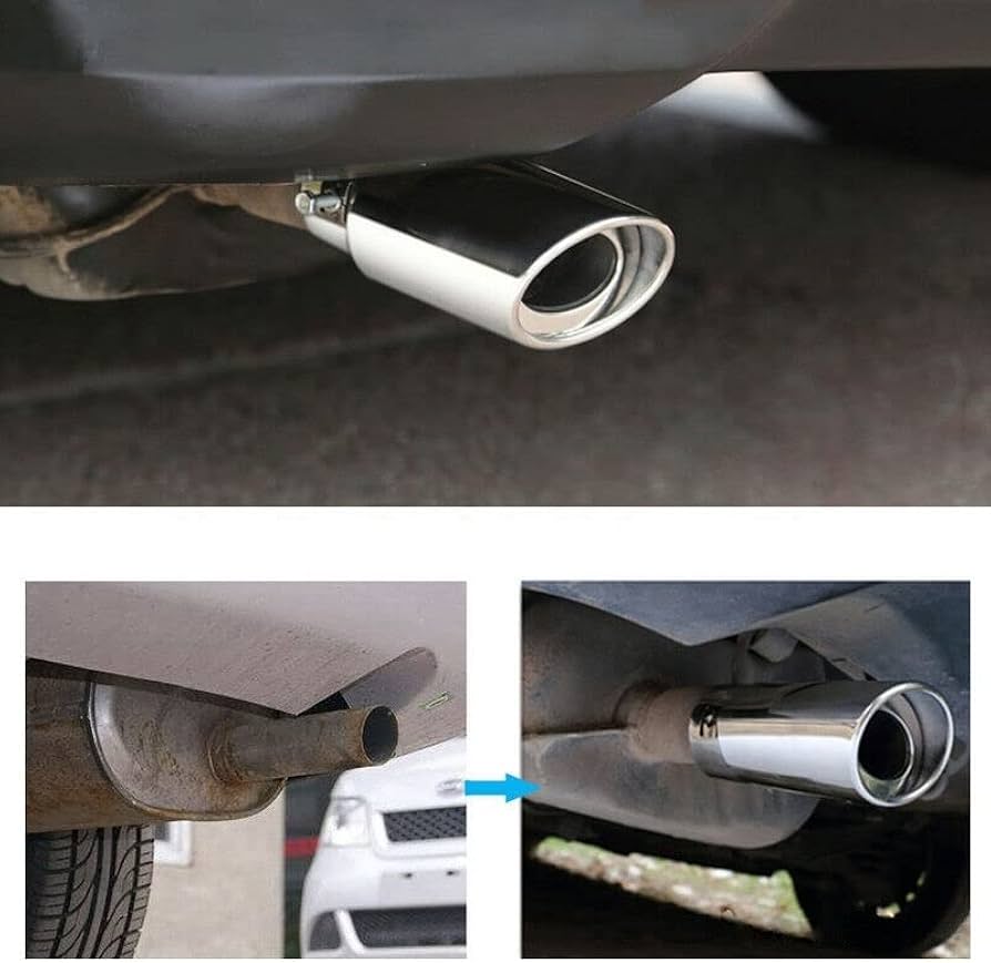 Embout échappement chrome inox universel sortie sport voiture Maroc