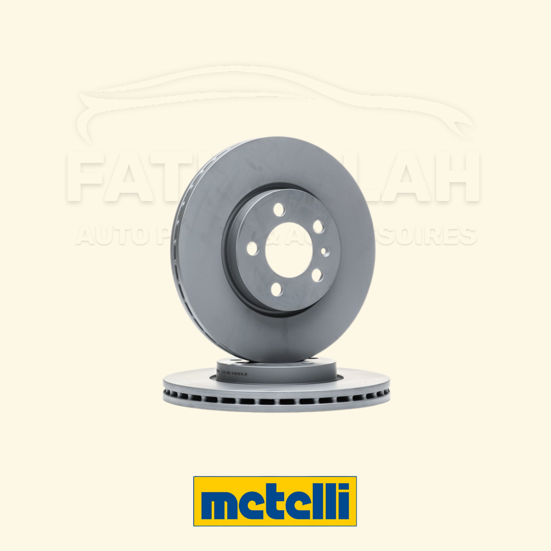 Jeu de 2 disques de frein avant ventilés METELLI 23-1842C 276mm OEM 2Q0615301H pour VW Polo VI Seat Ibiza V Audi A1 Skoda