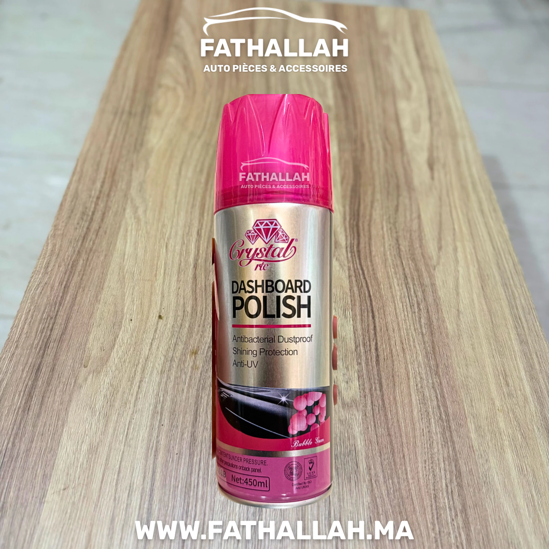 Spray Nettoyant & Brillant Tableau de Bord Crystal - Anti-UV & Parfumé (450ml)