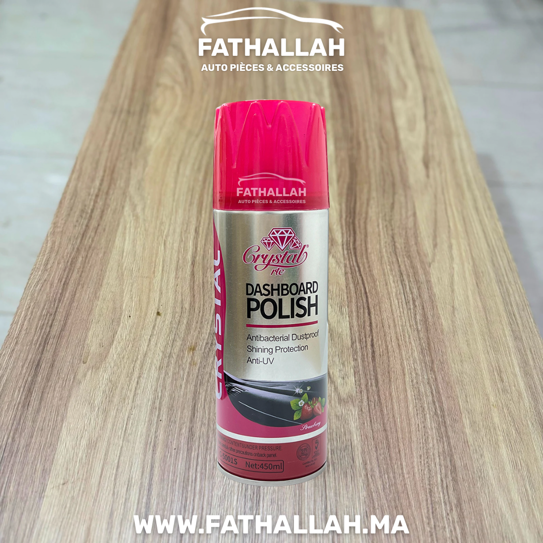 Spray Nettoyant & Brillant Tableau de Bord Crystal - Anti-UV & Parfumé (450ml)