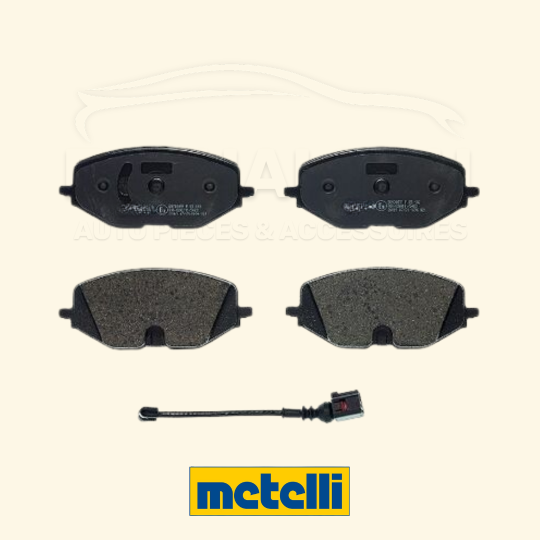 Jeu de Plaquettes de Frein Avant Metelli 22-1280-0- A3 IV, Leon IV, Fabia IV, Caddy V, Golf VIII